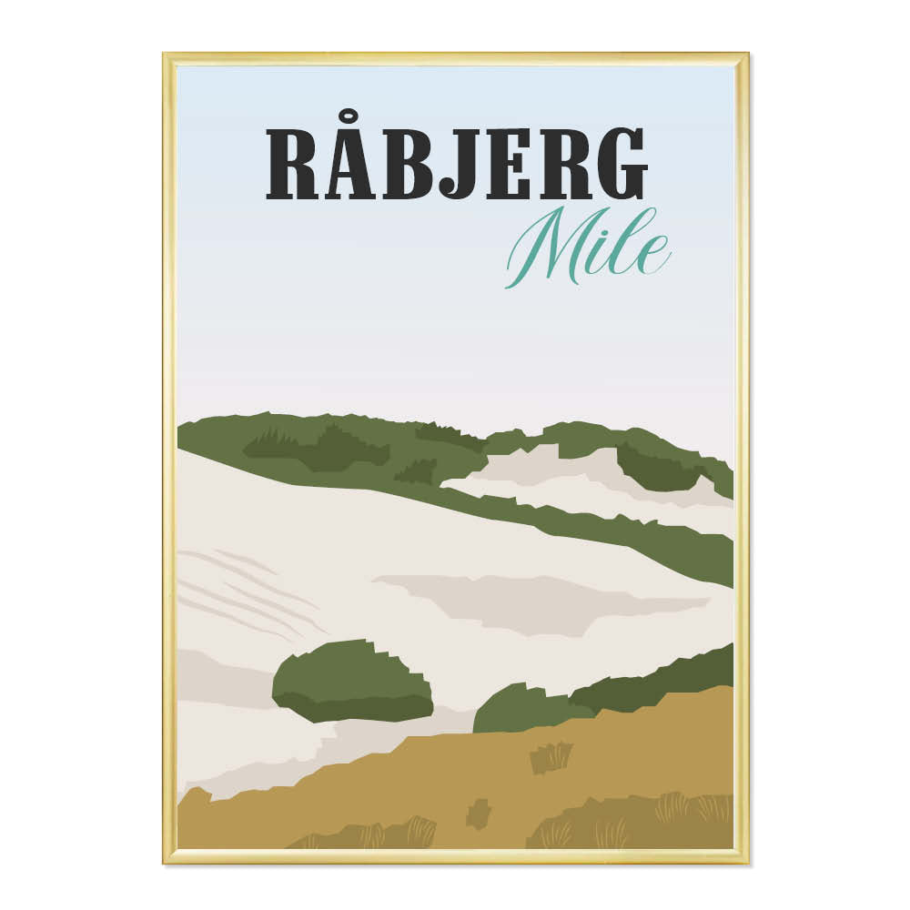 Råbjerg Mile plakat - gave byplakat
