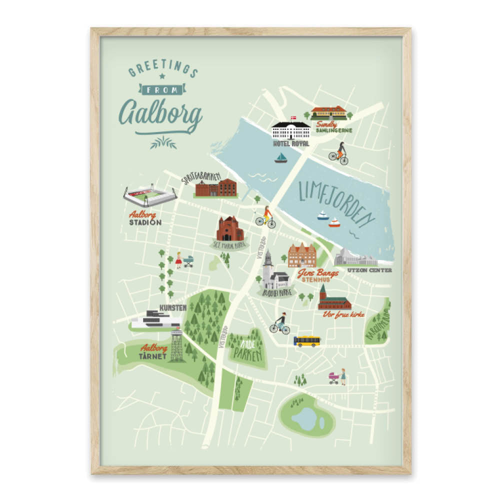 Aalborg plakat - gave byplakat