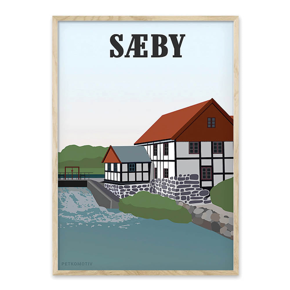 Sæby plakat - gave byplakat