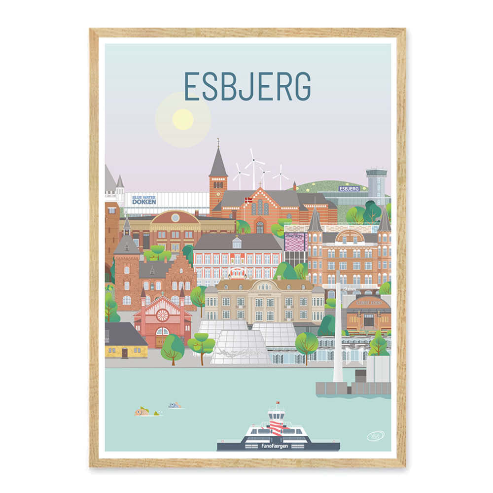 Esbjerg plakat - gave byplakat
