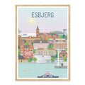 Esbjerg plakat - gave byplakat