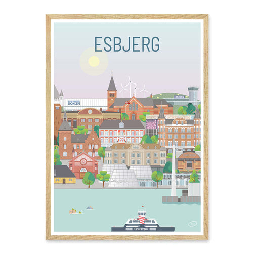 Esbjerg plakat - gave byplakat