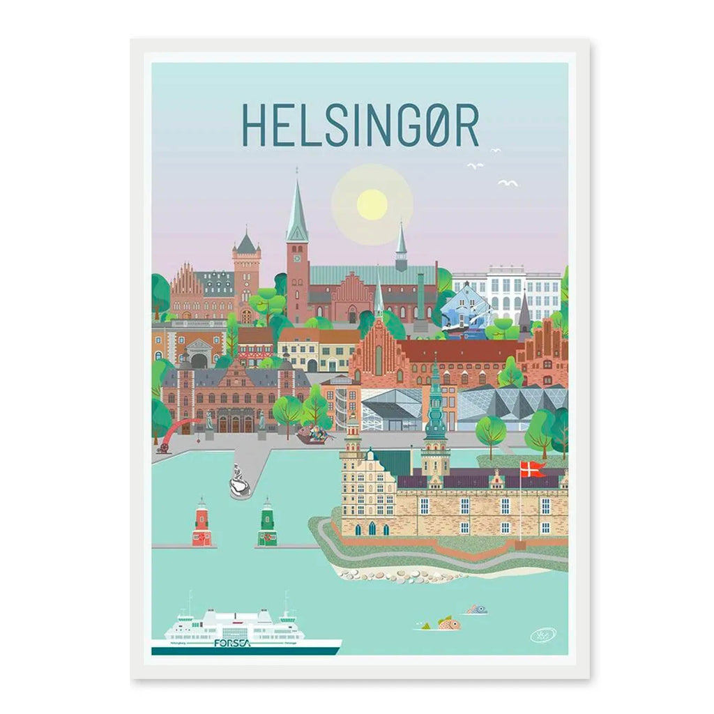 Helsingør plakat - gave byplakat