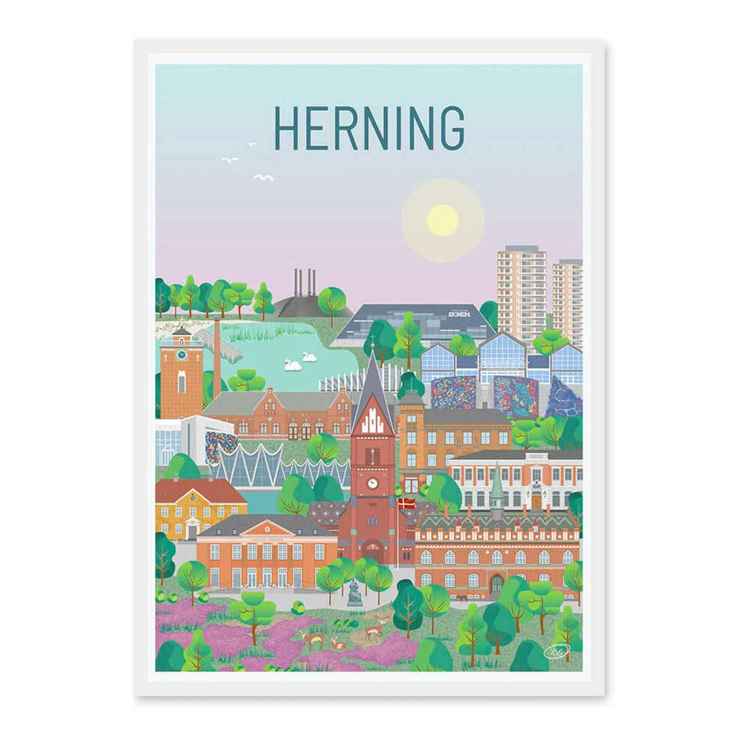 Herning plakat - gave byplakat