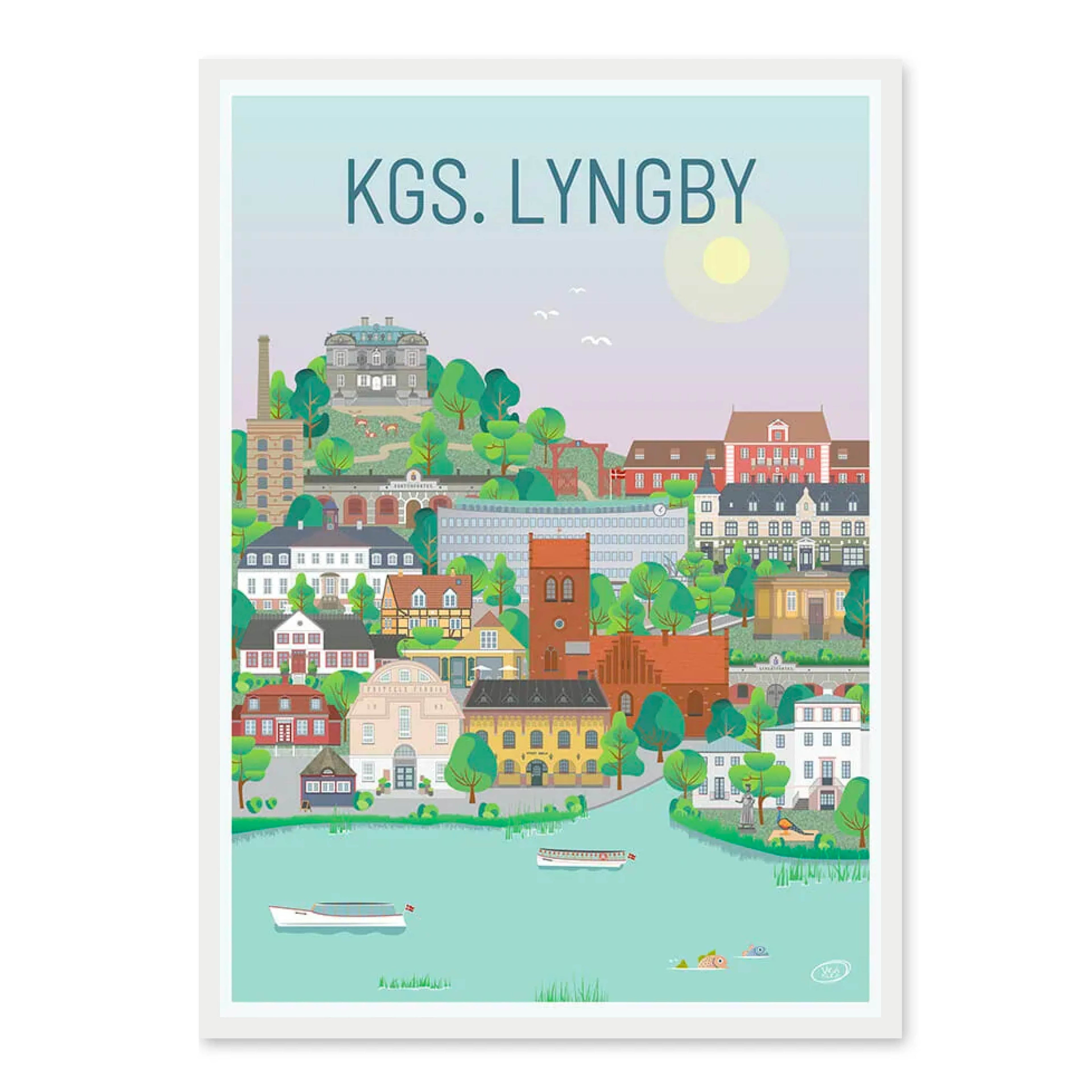 Kongens Lyngby plakat - gave byplakat