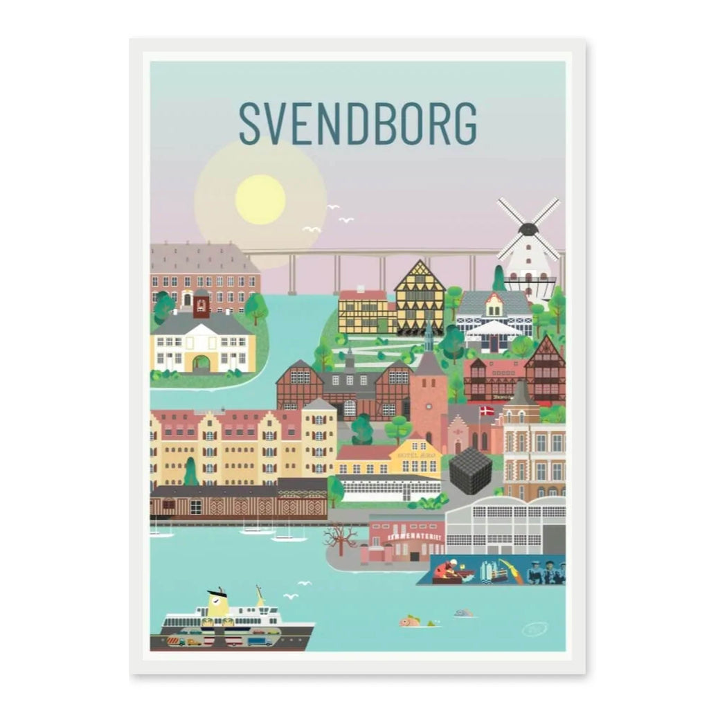 Svendborg plakat - gave byplakat