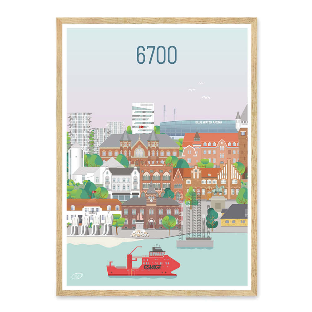 Esbjerg plakat - gave byplakat