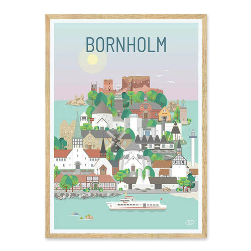Bornholm plakat - gave byplakat