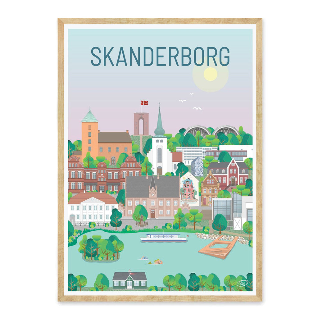 Skanderborg plakat - gave byplakat