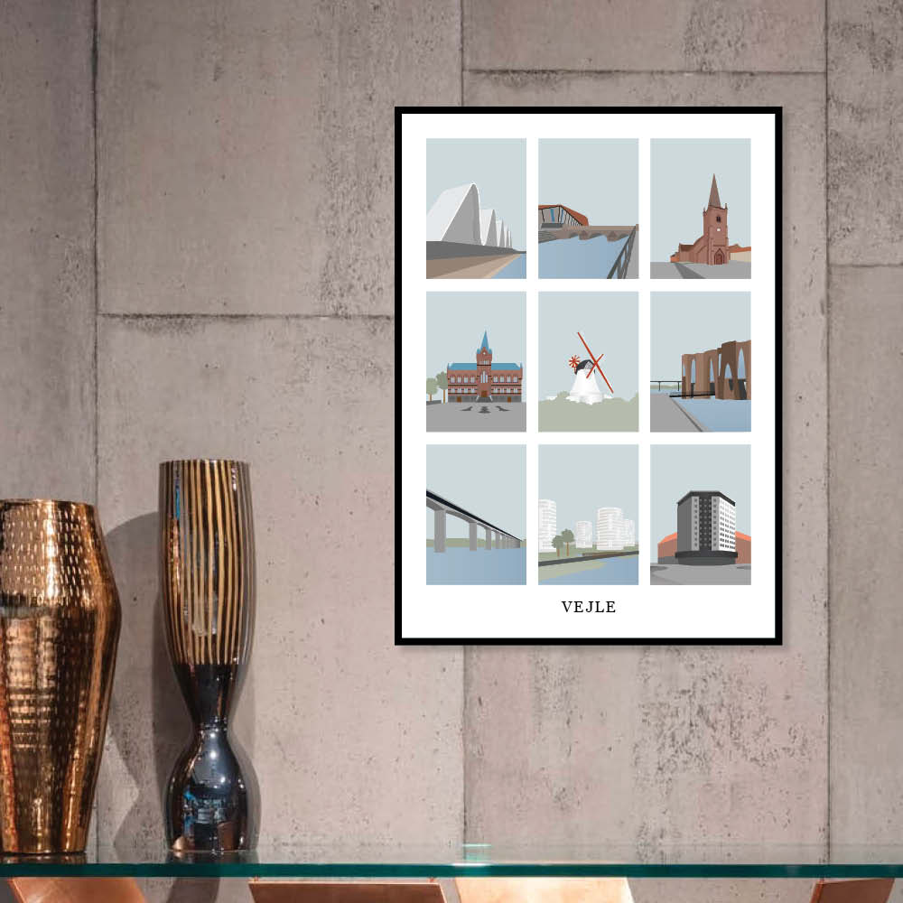Vejle plakat - gave byplakat