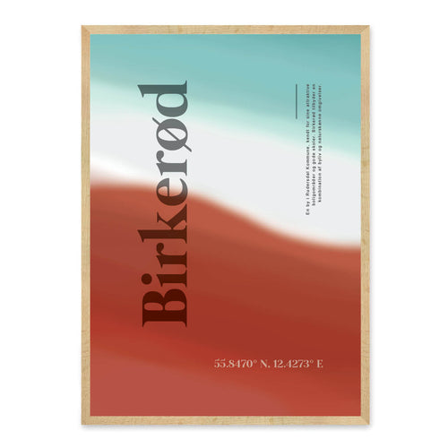 Birkerød plakat - gave byplakat