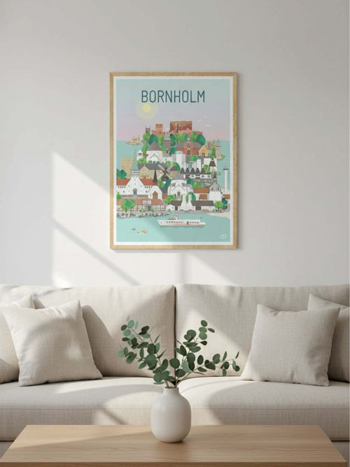 Bornholm plakat - gave byplakat