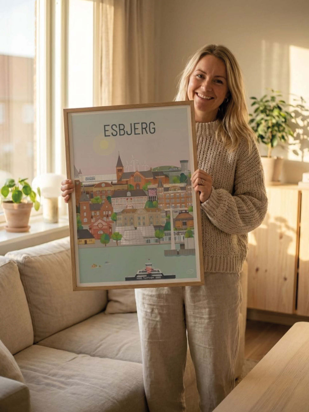 Esbjerg plakat - gave byplakat