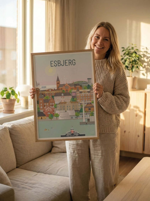 Esbjerg plakat - gave byplakat