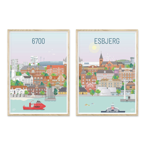 Esbjerg plakat - gave byplakat