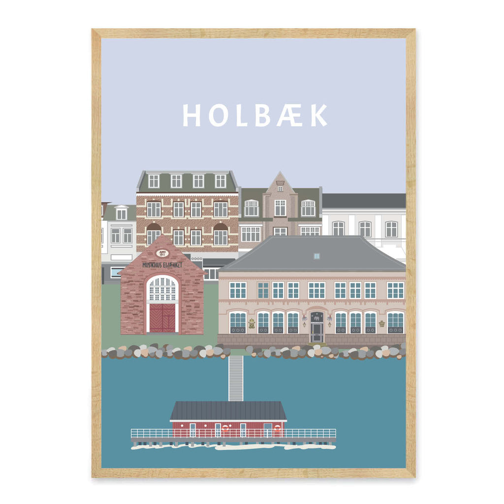 Holbæk plakat - gave byplakat