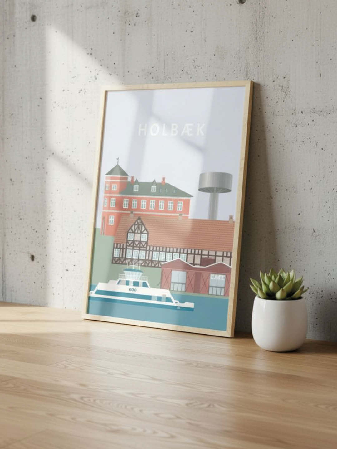 Holbæk plakat - gave byplakat