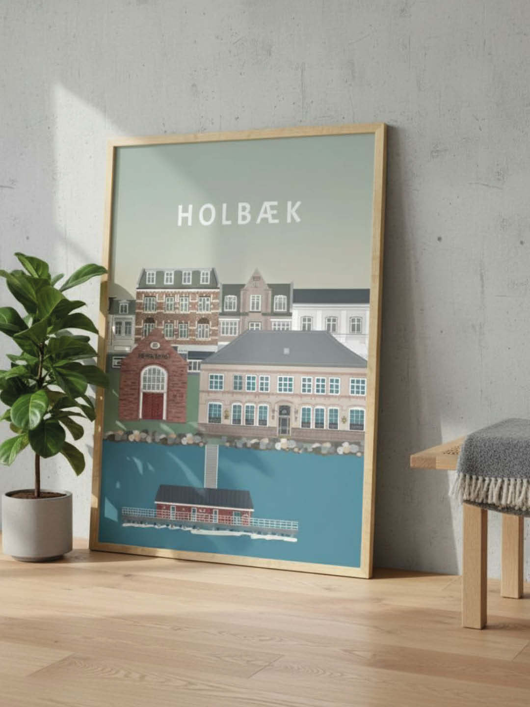 Holbæk plakat - gave byplakat