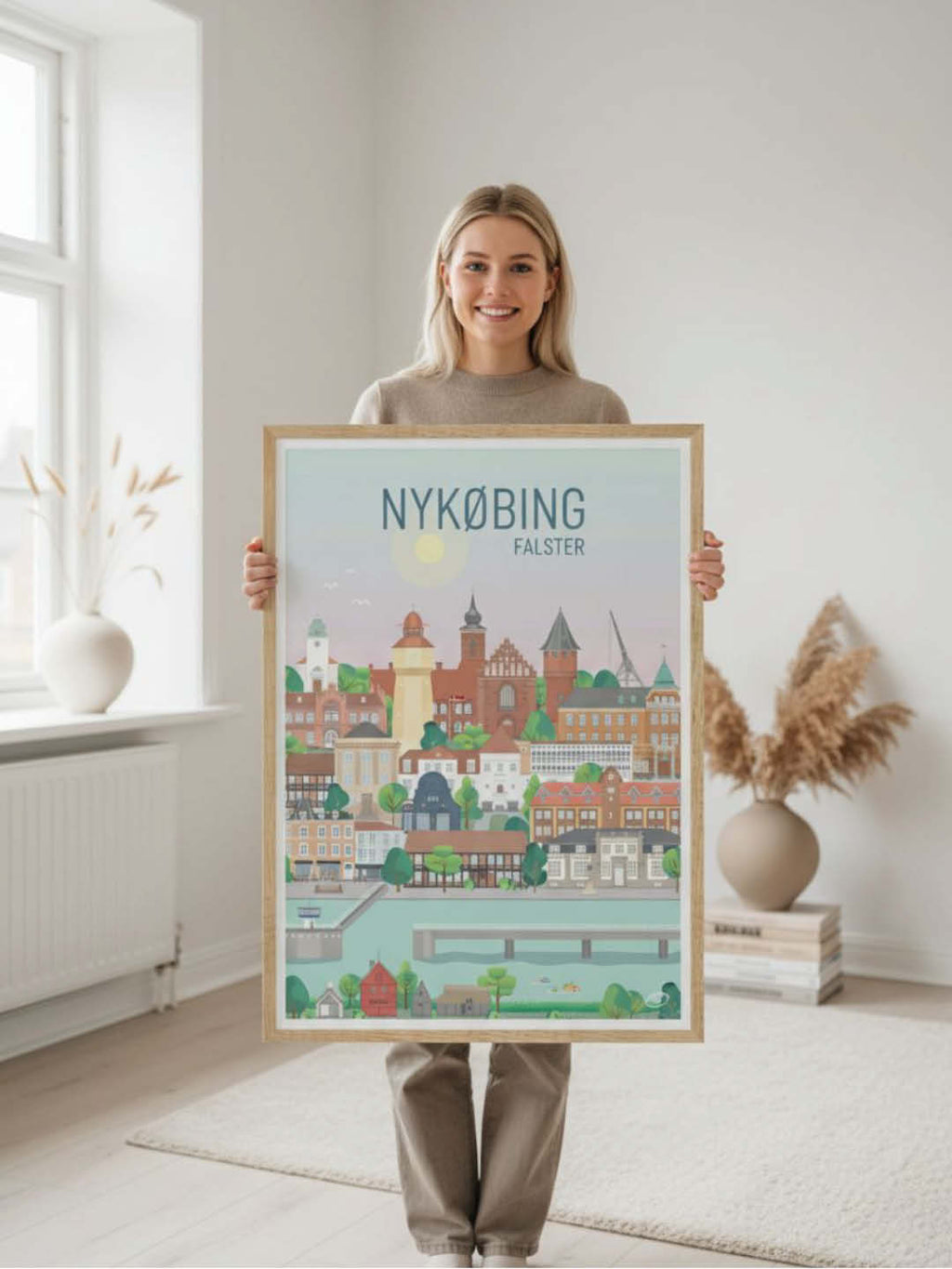 Nykøbing Falster plakat - gave byplakat