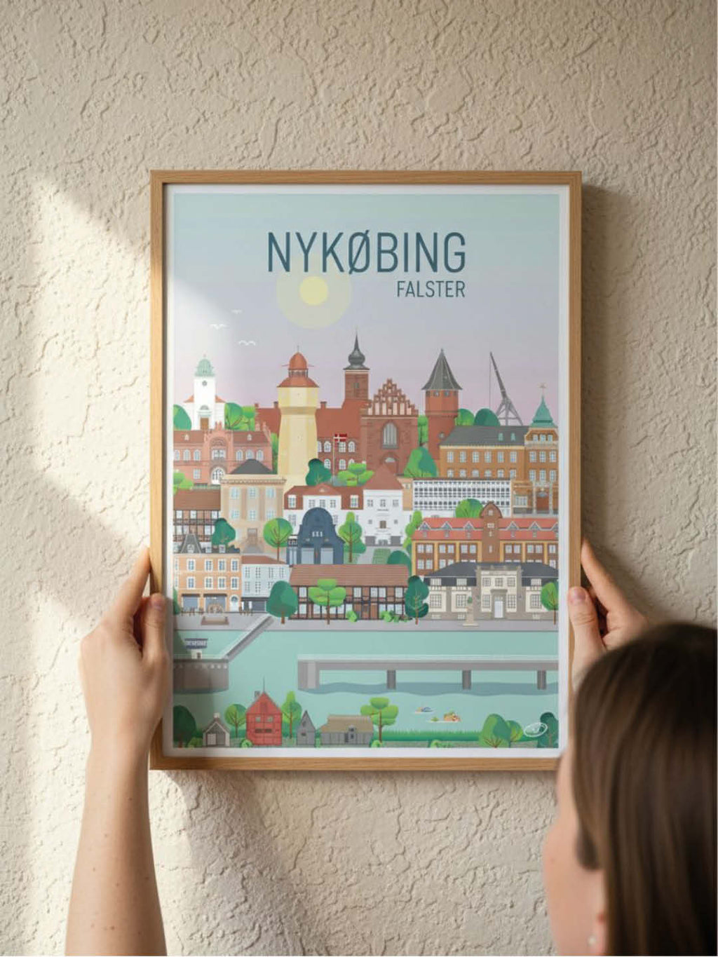 Nykøbing Falster plakat - gave byplakat