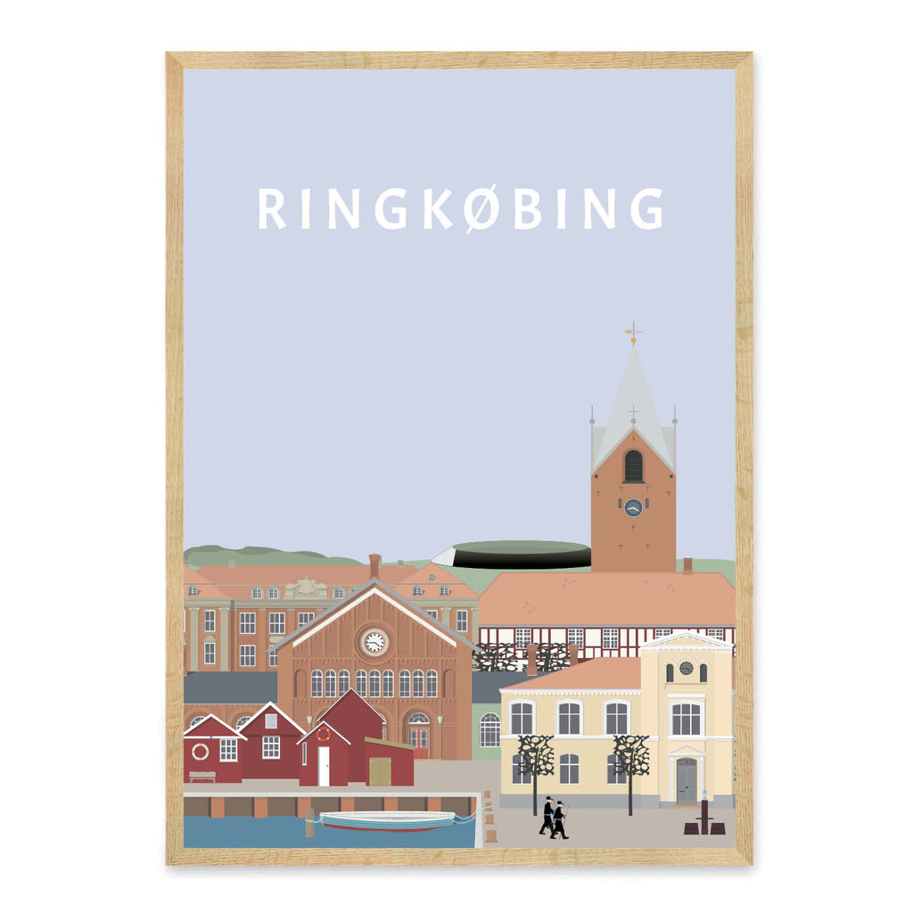 Ringkøbing plakat - gave byplakat