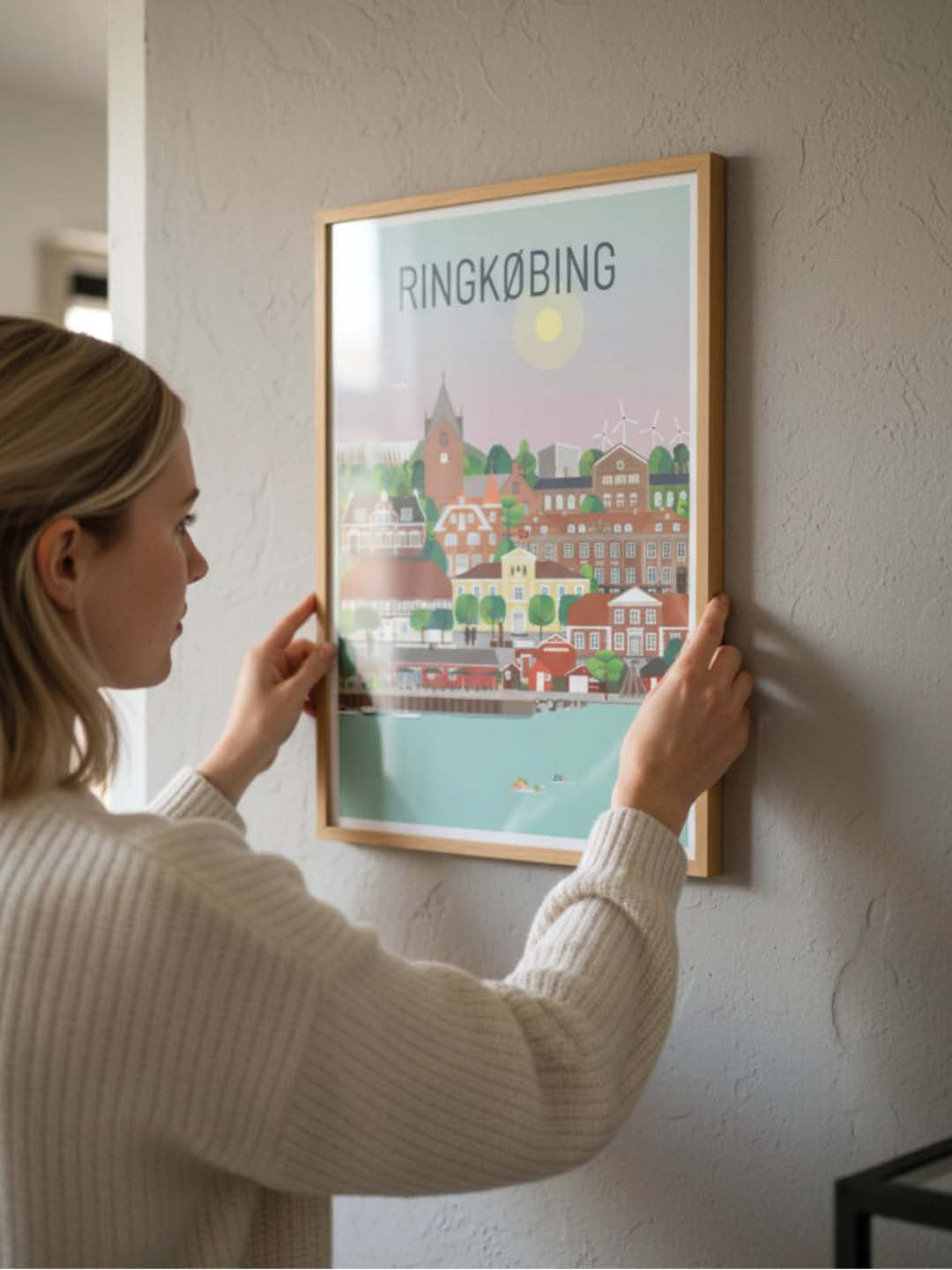Ringkøbing plakat - gave byplakat