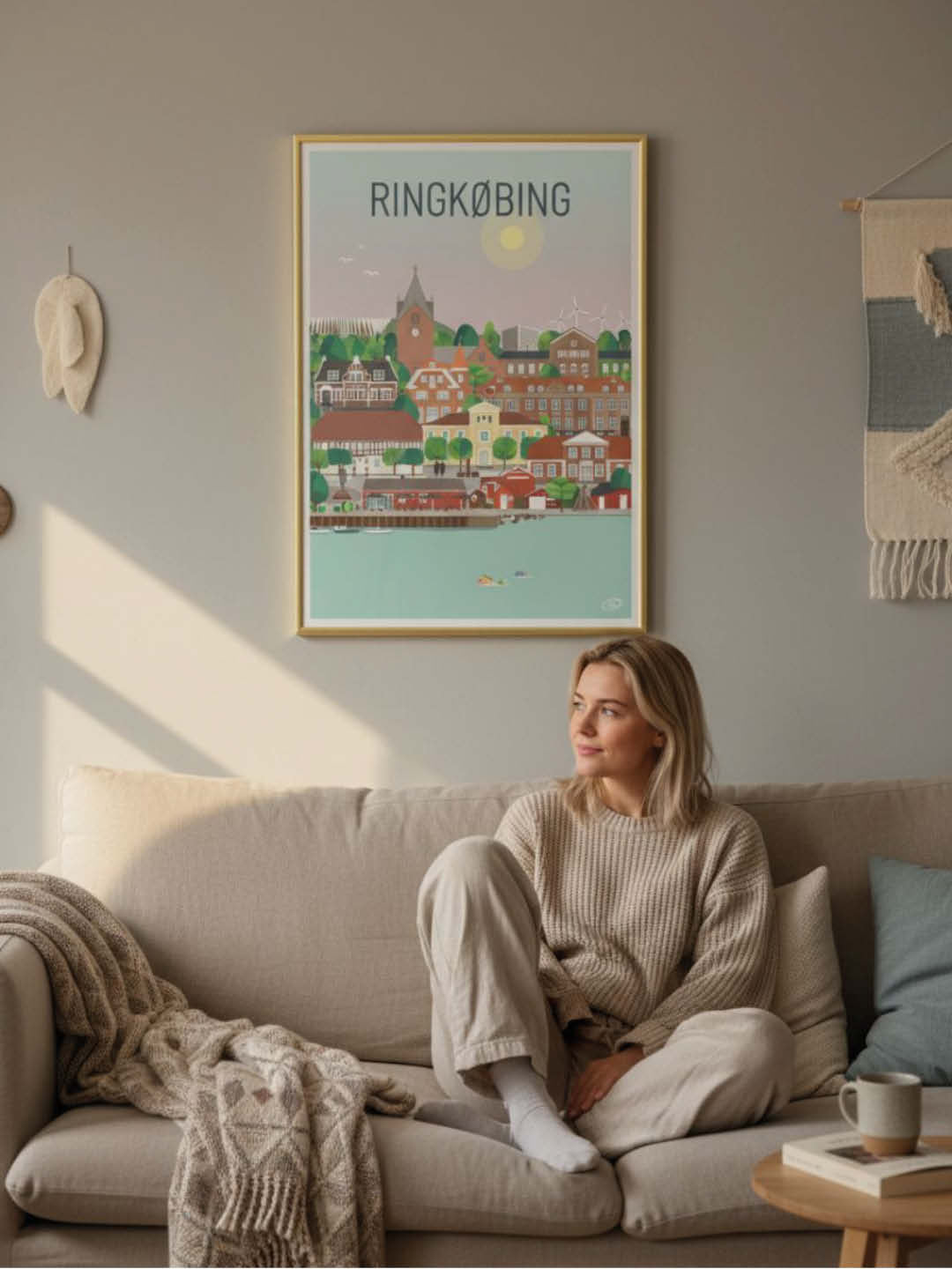 Ringkøbing plakat - gave byplakat