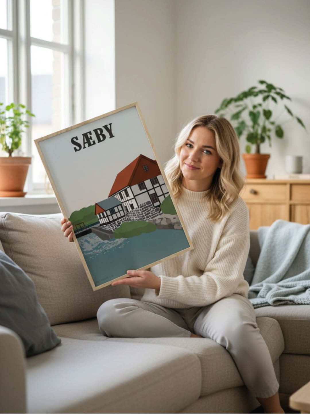 Sæby plakat - gave byplakat