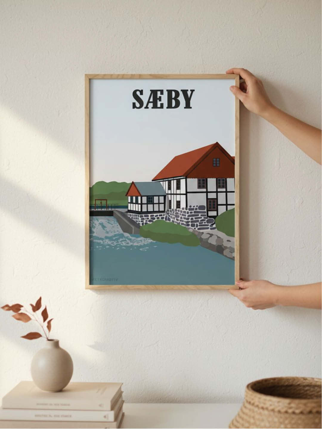 Sæby plakat - gave byplakat