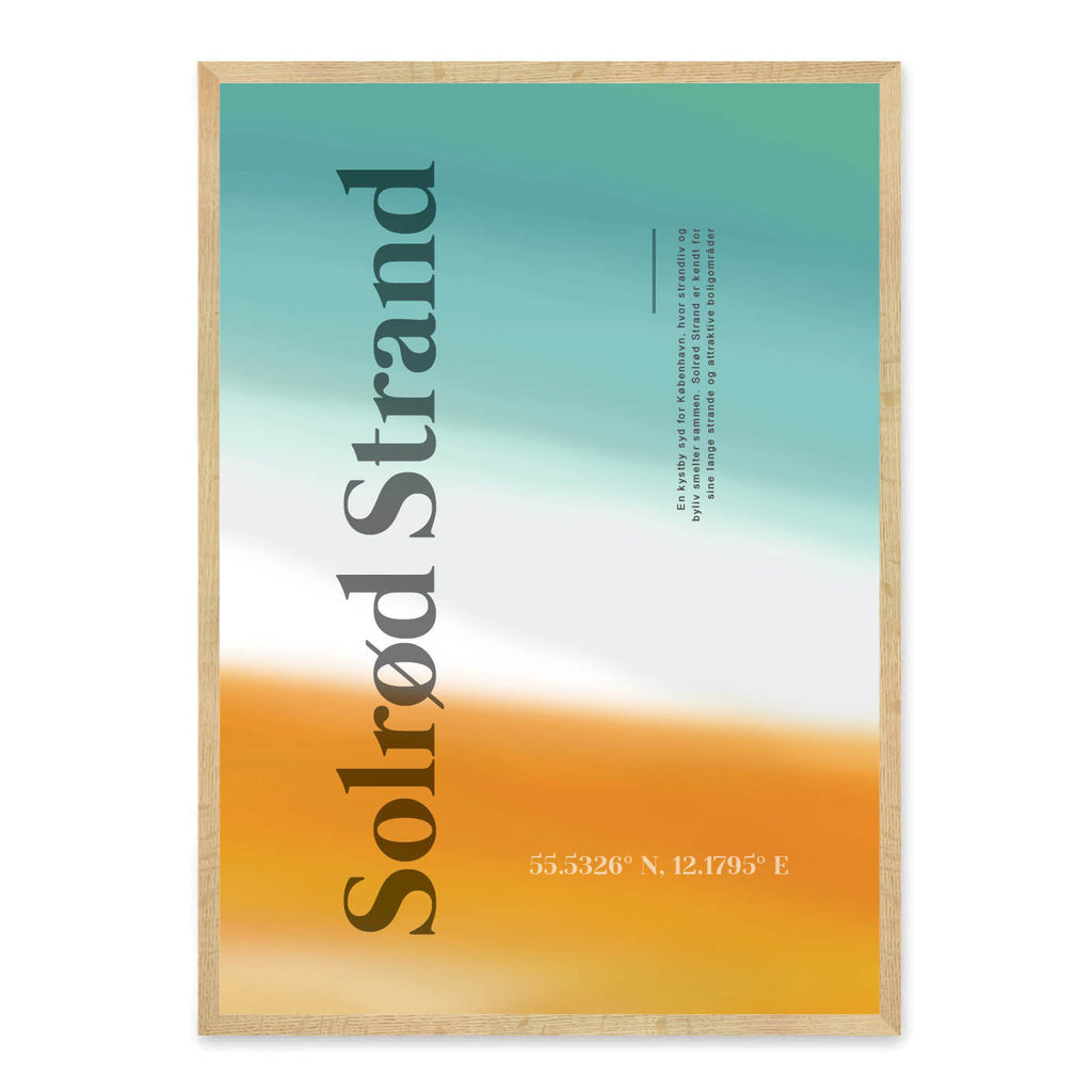 Solrød Strand plakat - gave byplakat