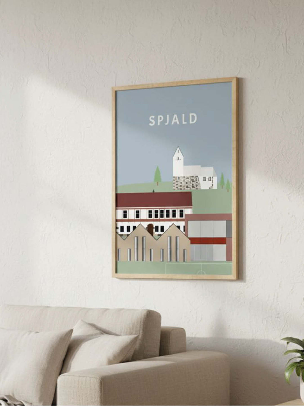 Spjald plakat - gave byplakat