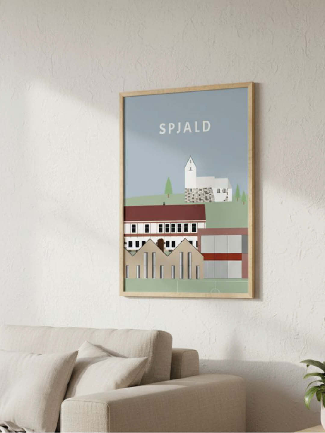 Spjald plakat - gave byplakat