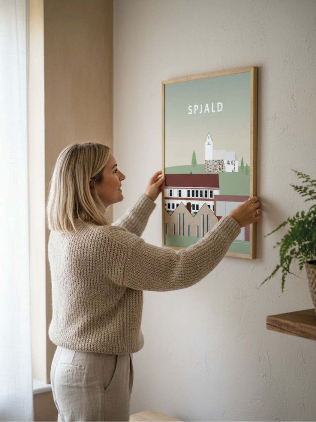 Spjald plakat - gave byplakat
