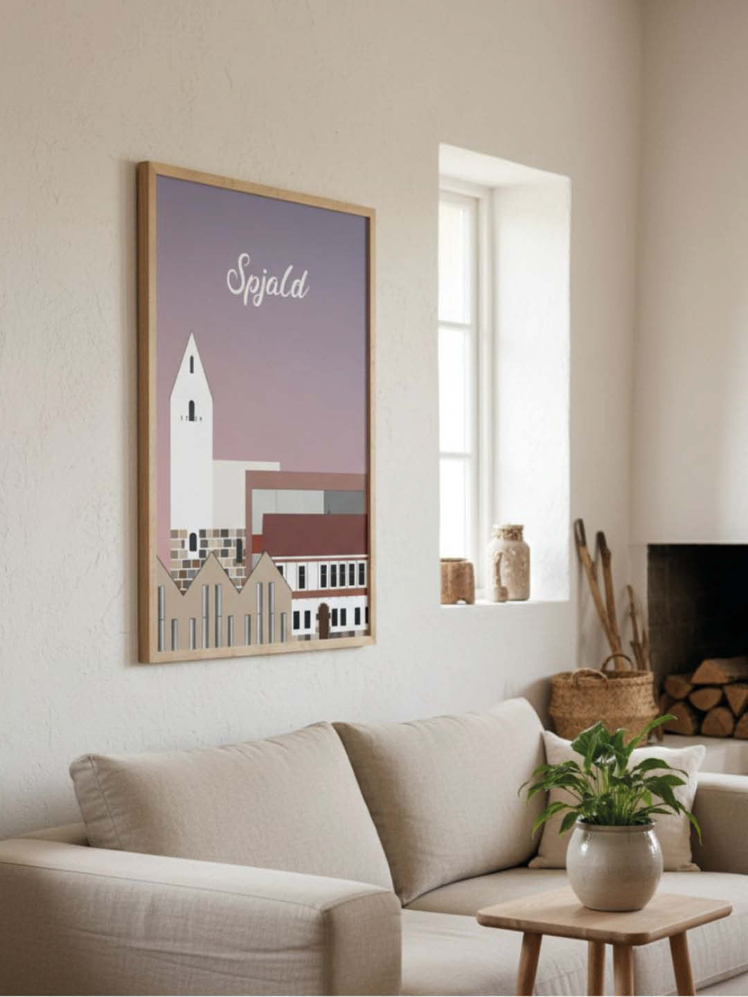 Spjald plakat - gave byplakat