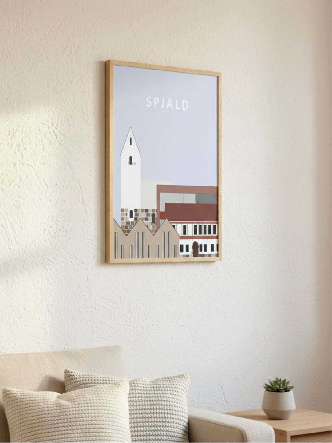 Spjald plakat - gave byplakat