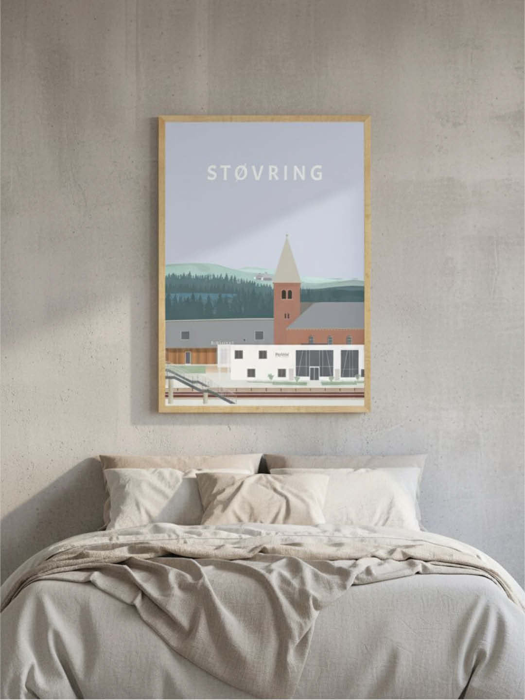 Støvring plakat - gave byplakat