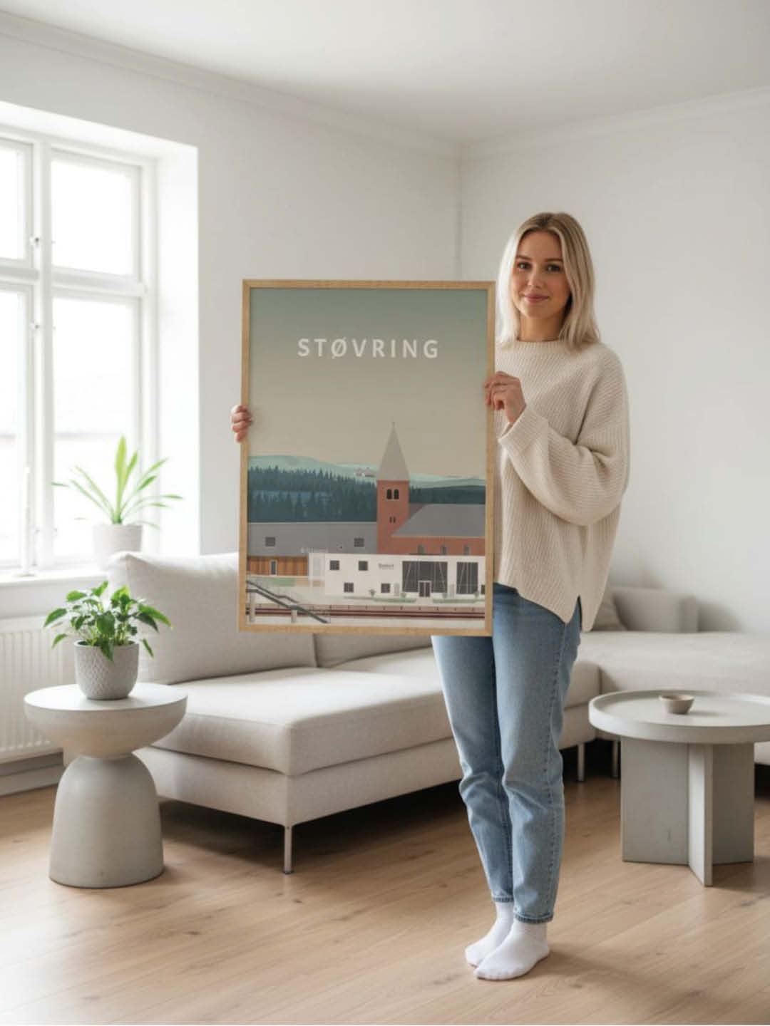 Støvring plakat - gave byplakat