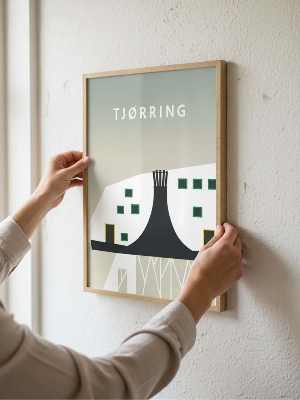 Tjørring plakat - gave byplakat