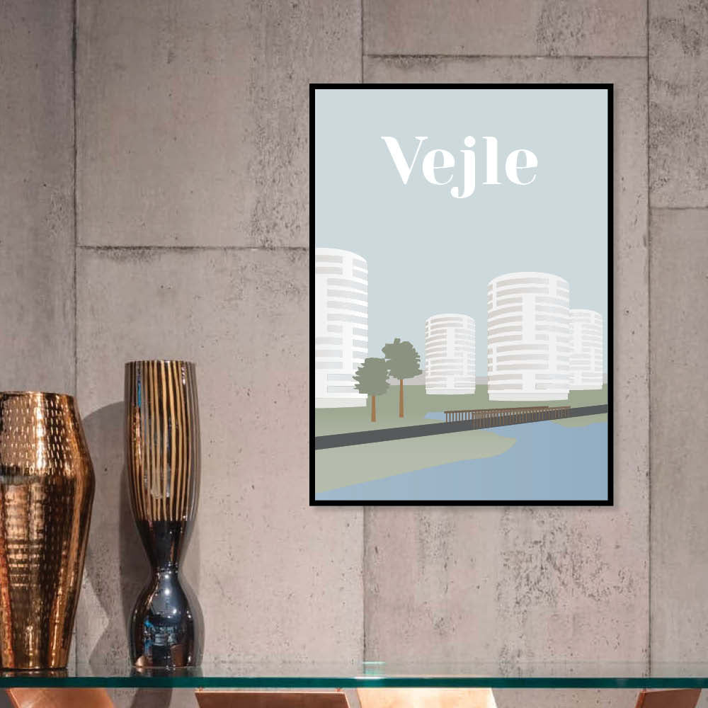 Vejle plakat - gave byplakat