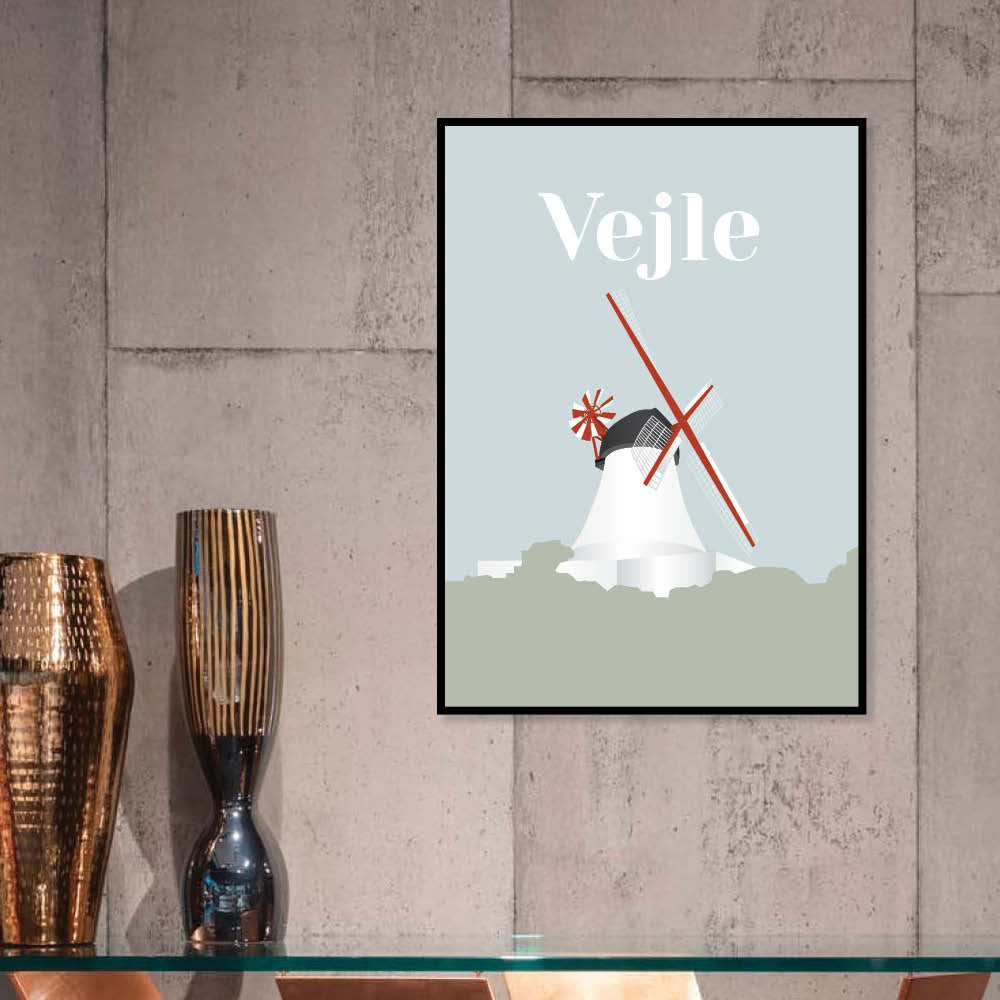 Vejle plakat - gave byplakat